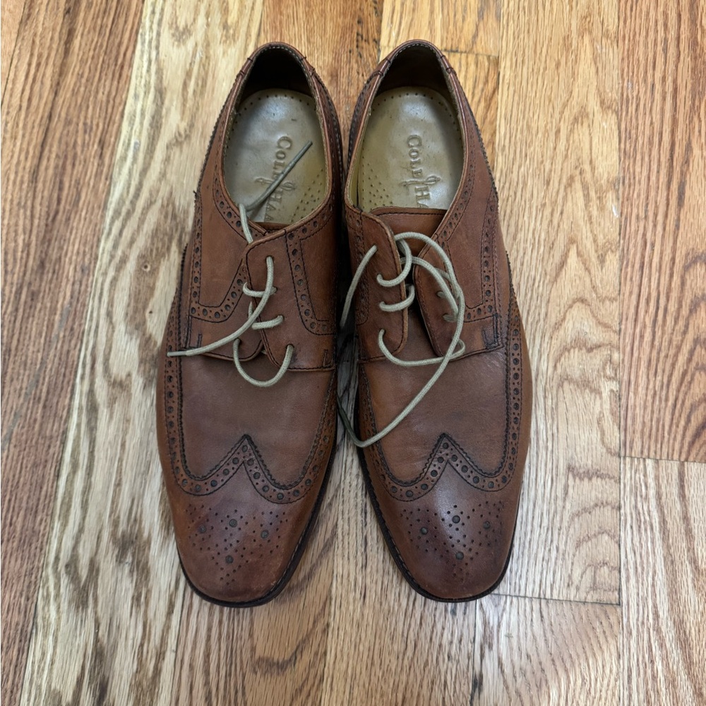 Cole Haan Men's Tan Leather Oxfords